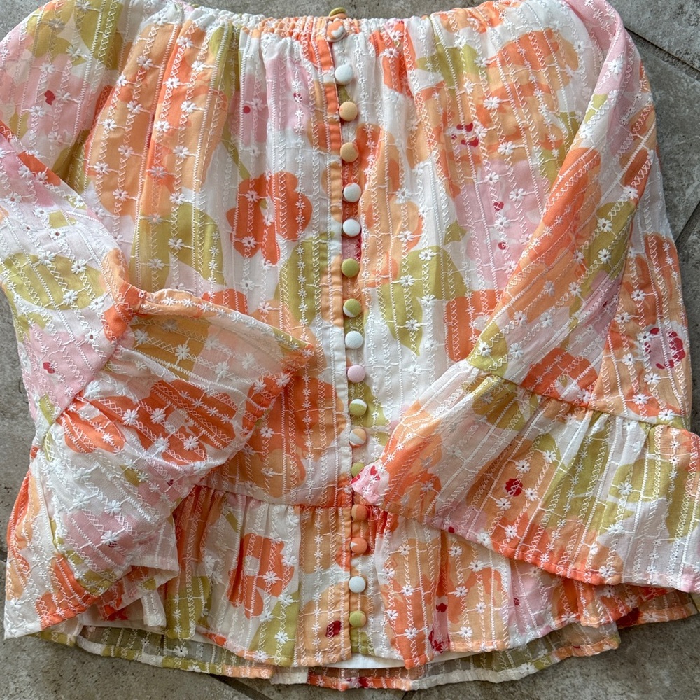Sabo Skirt Floral Mini Dress - Pink and Orange - Picture 8 of 9